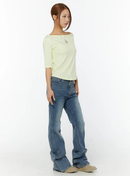 minimalist-3-4-sleeve-boat-neck-top-cy520