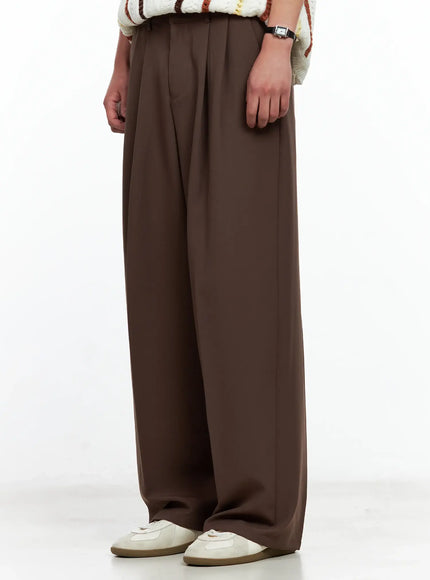 Men's Pleated Wide-Leg Pants IL511