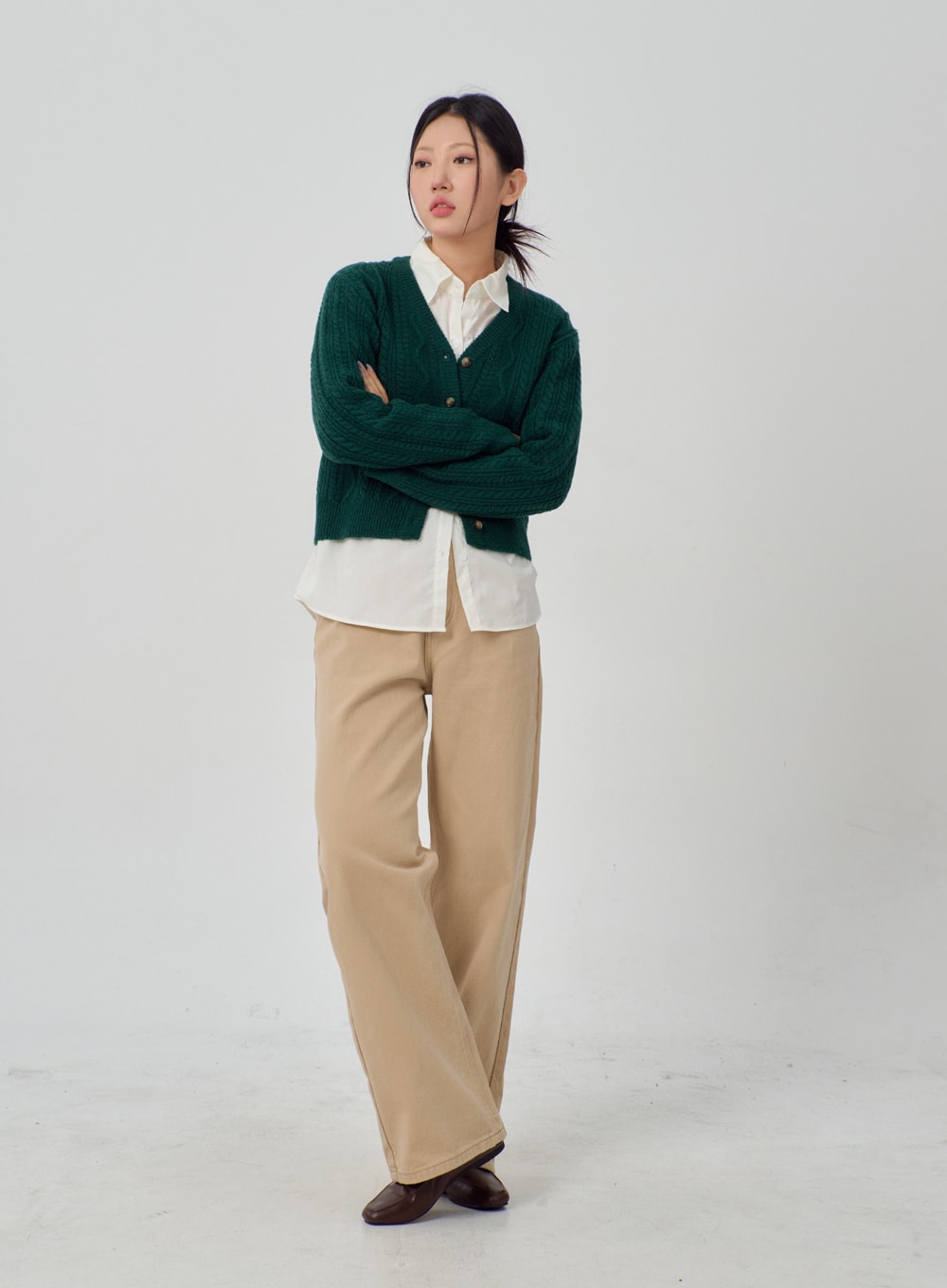 Cropped Knit Cardigan IM315