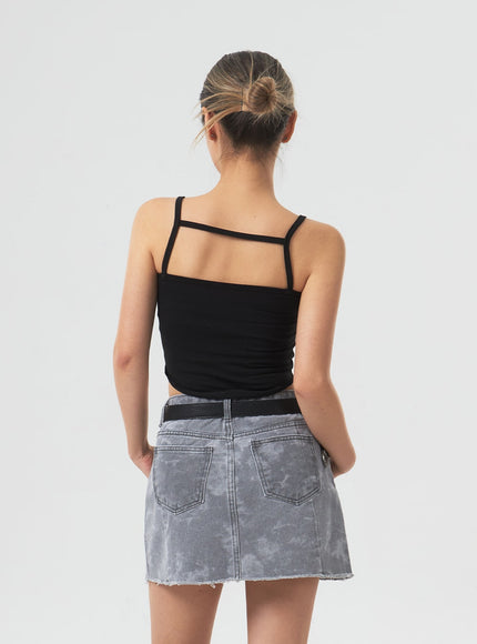 Thin Strap Graphic Top CM329