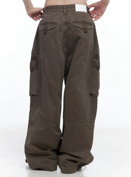 Utility Pocket Wide-Leg Trousers CS501