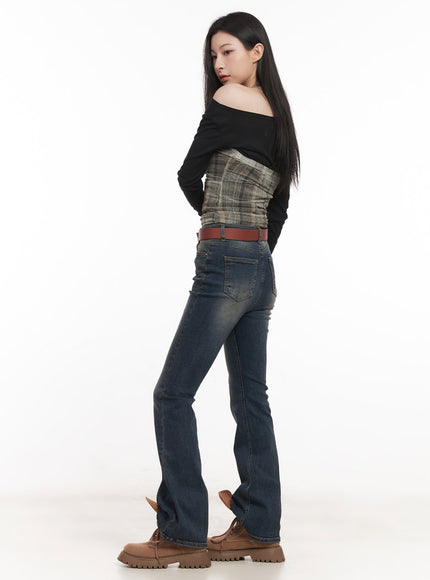 plaid-sheer-halter-top-cm517