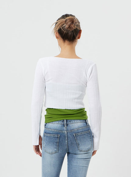 Cropped Long Sleeve Cardigan CF317