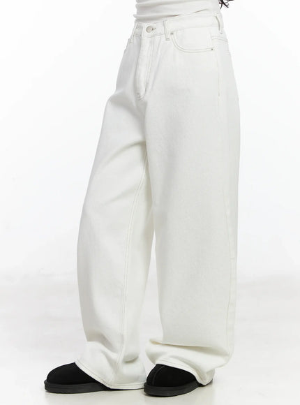 Cielo Fleece-Lined Wide Leg Jeans IJ529