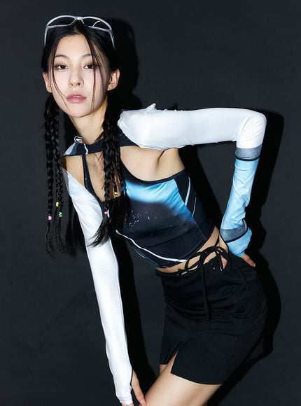 waist-strap-mini-skirt-is327