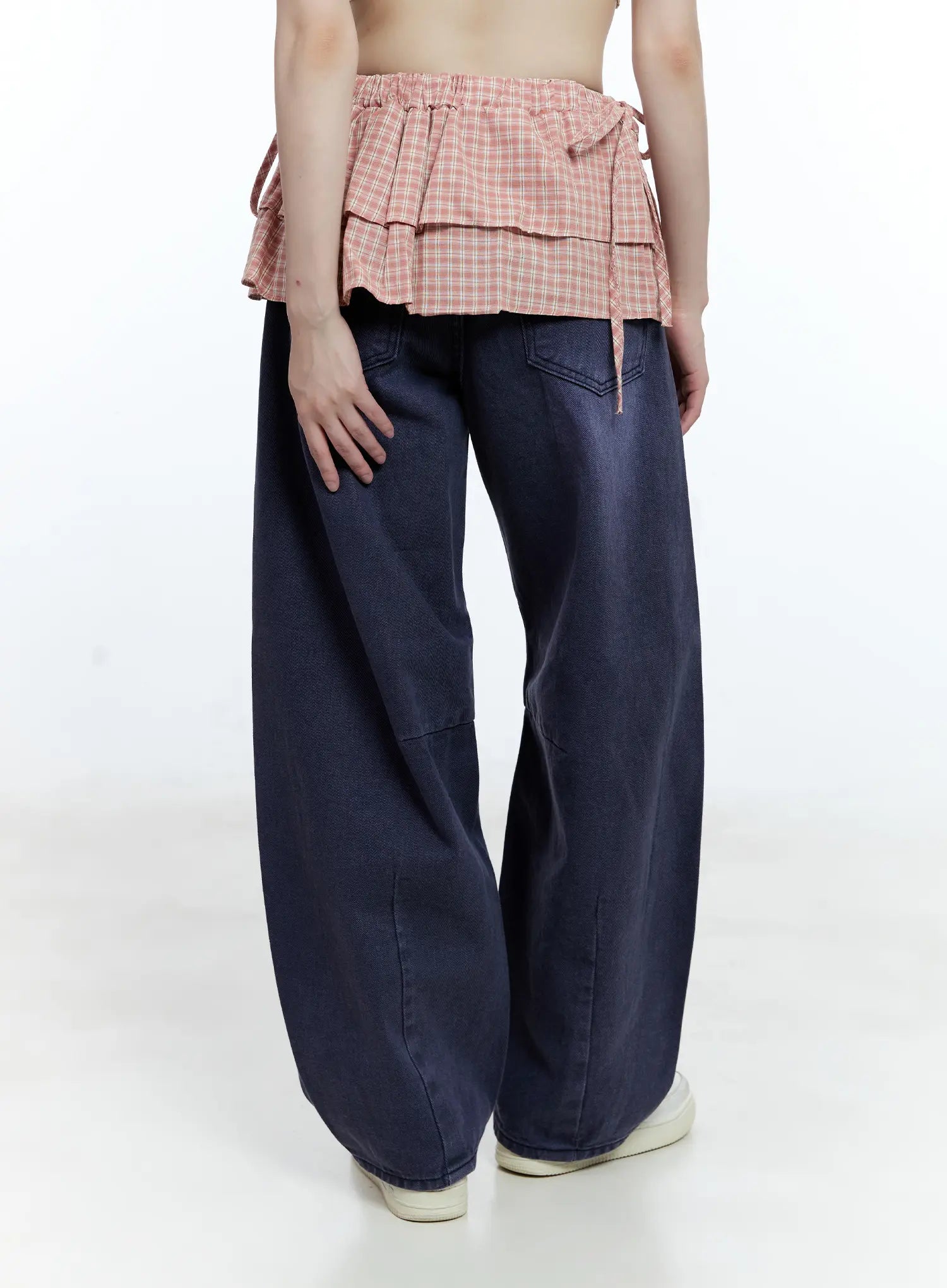 plaid-layered-wrap-mini-skirt-cg507