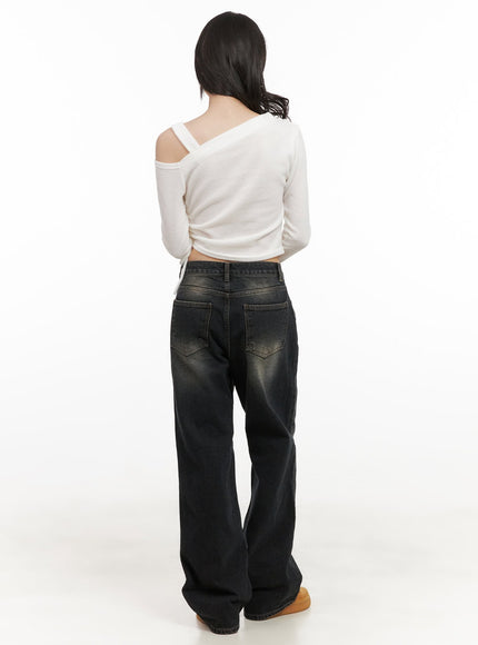 Bridget Washed Wide-Leg Jeans CJ501