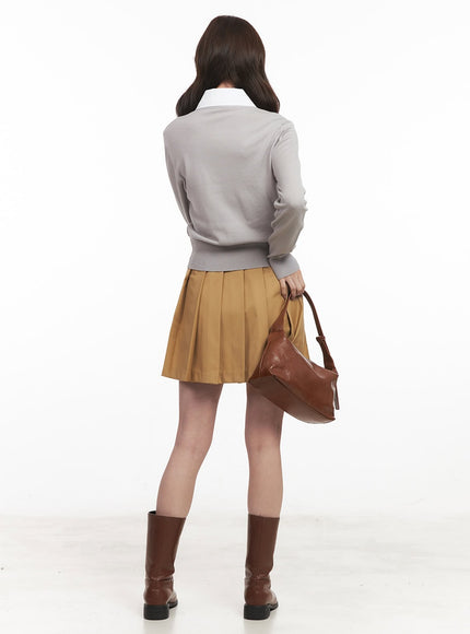 Basic Pleated Mini Skirt  CM512