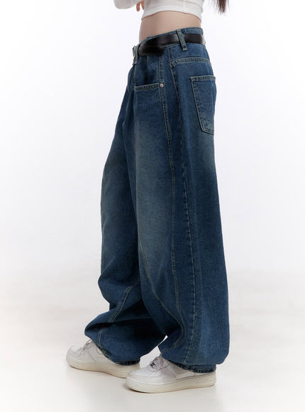 Beatrice Stitch Wide-Fit Baggy Jeans CF512