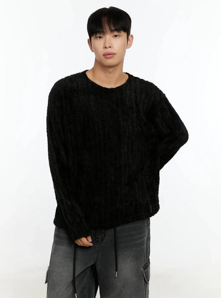 Men's Simple Ribbed Long Sleeve Tee IN525