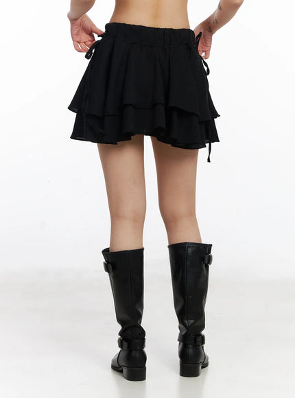 chic-ribbon-flare-mini-skirt-cj523