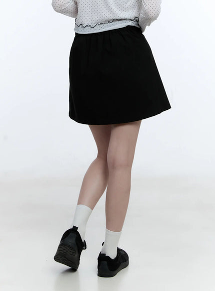 banded-pleated-mini-skirt-cg513