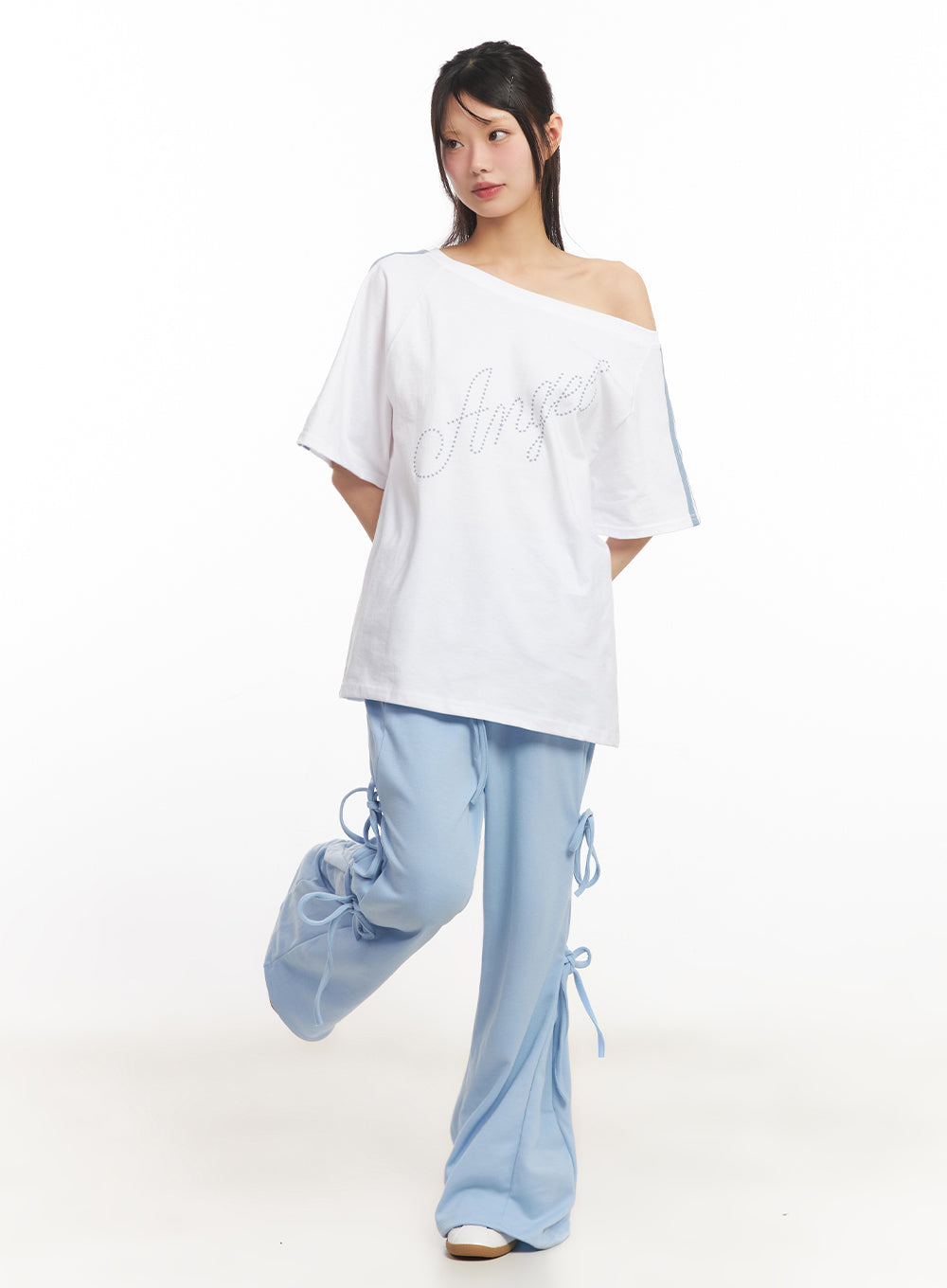 frill-skirt-layered-ribbon-sweatpants-iy502