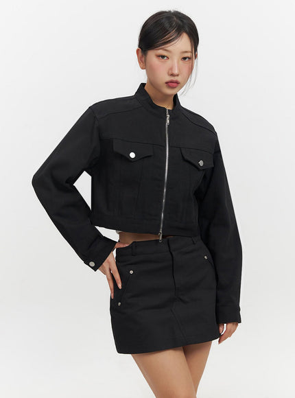 Urban Zip-Up Crop Jacket IF510