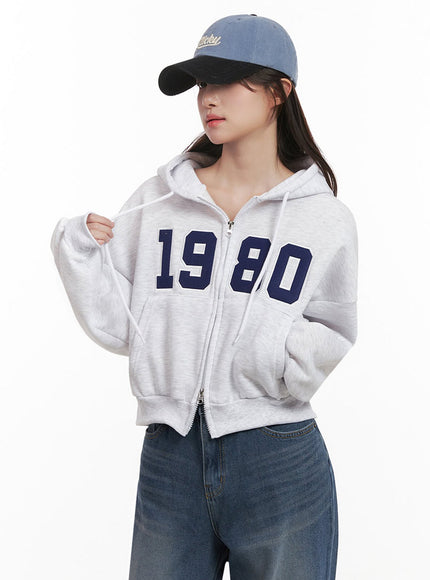 Casual Embroidered Hooded Crop Jacket IJ510