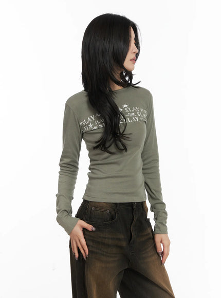 Trendy Graphic Long Sleeve Tee CD508