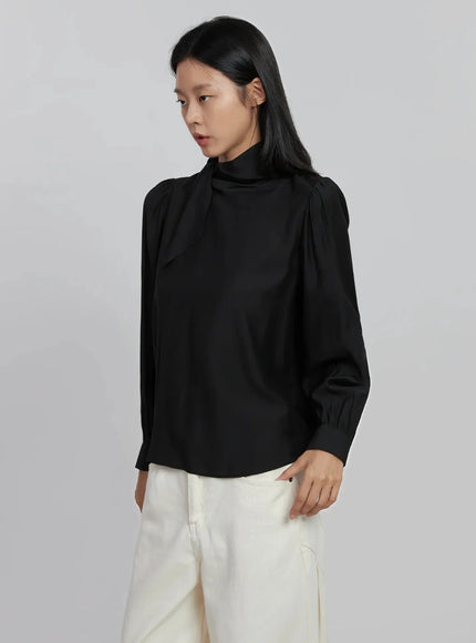high-neck-tie-blouse-id504