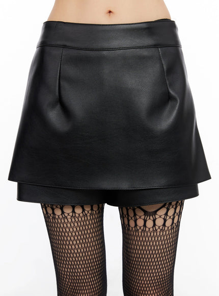 chich-faux-leather-skort-in507