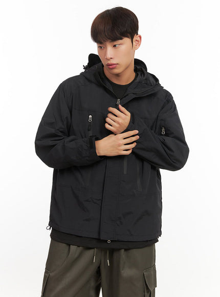 Men's Oversized Zip-Up Windbreaker Jacket IF521