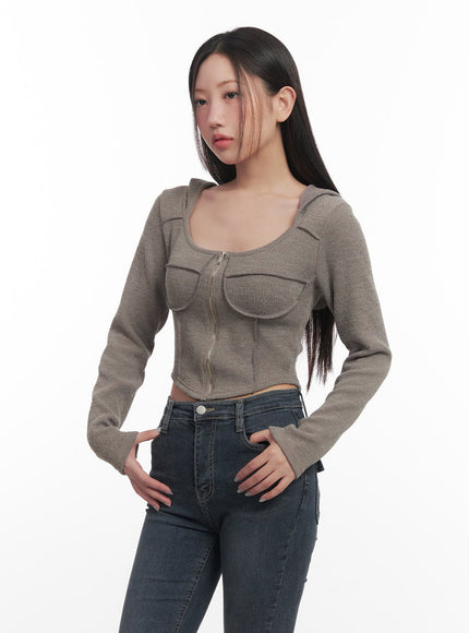 Refined Slim Fit Zip-Up Hoodie CF524
