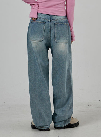 Light Wash Baggy Jeans Unisex CD26