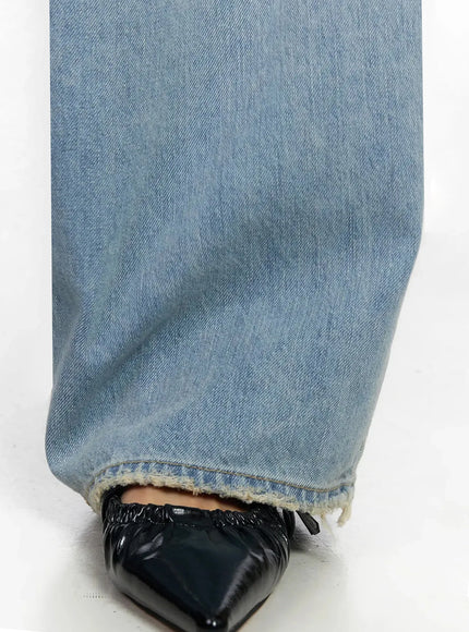 Yoko Lace Layered Wide Leg Jeans IY504