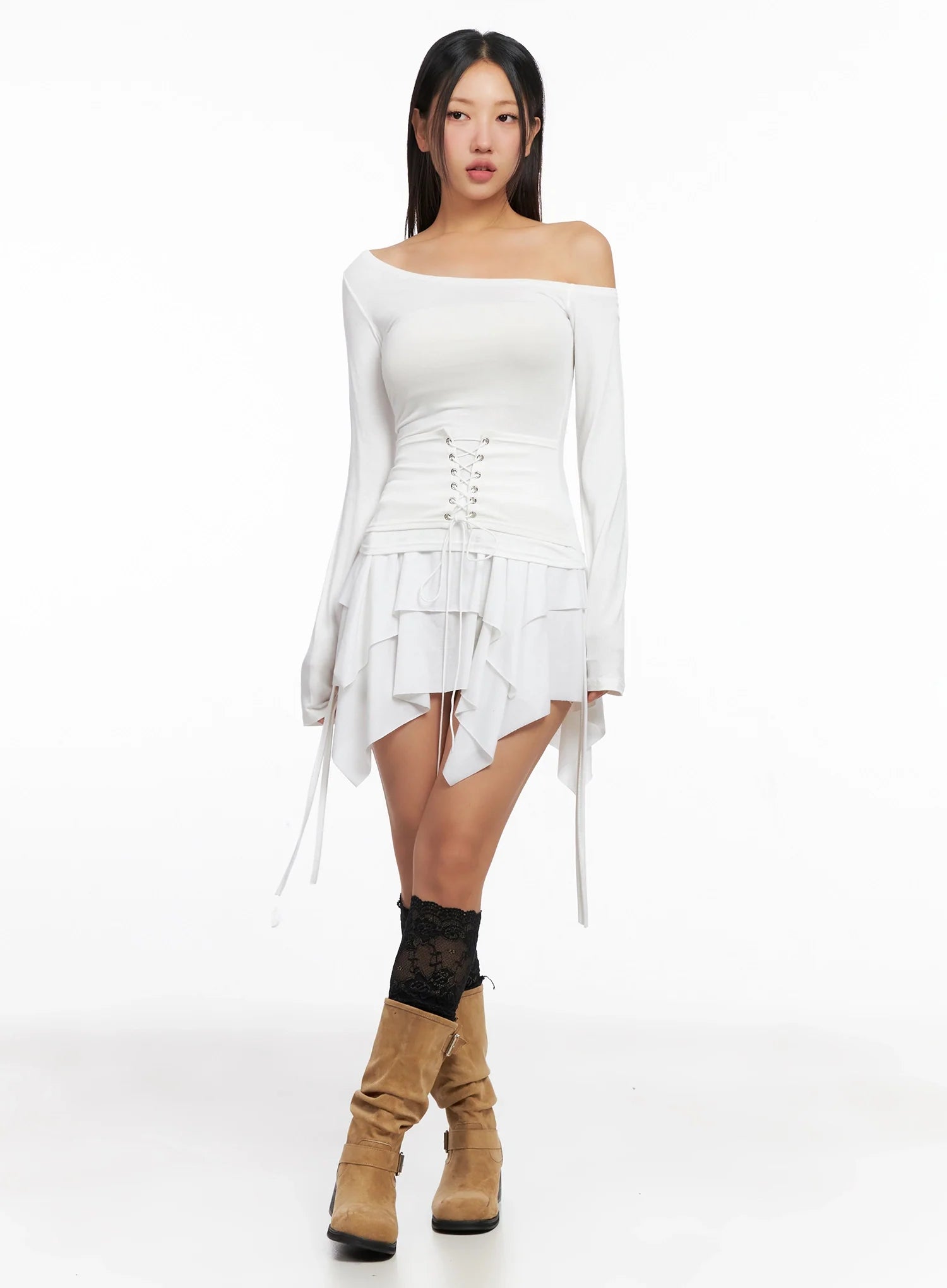 layered-flounce-mini-skirt-ig528