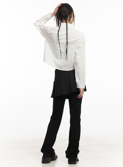 Classic Crop Collared Shirt CF519