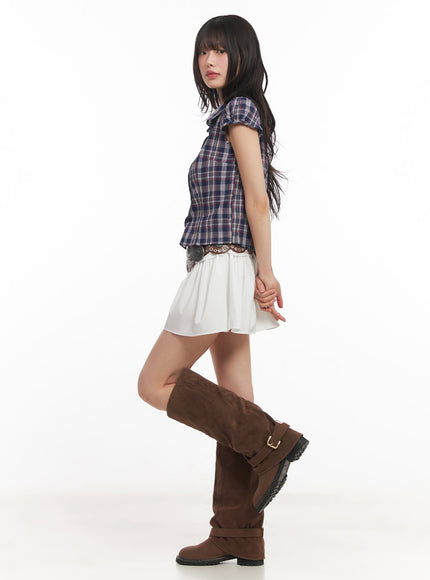 plaid-puff-sleeve-cropped-shirt-ca523