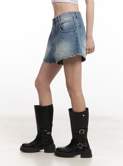Slouchy-Fit Denim Shorts CA514