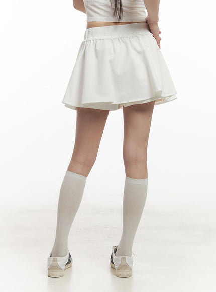 Ribbon Flare Mini Skirt CF519