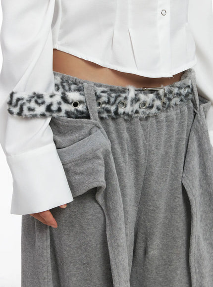 Chic Fauc Fur Belt CJ513