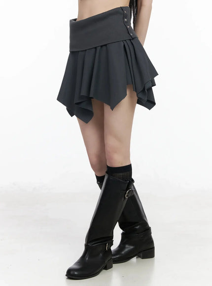 asymmetric-foldover-waist-mini-skirt-iy511
