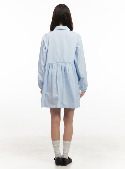 A-Line Shirt Collar Dress CJ515