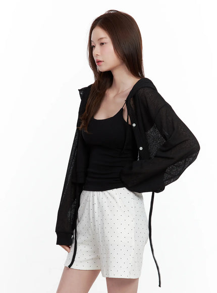 mesh-button-up-hoodie-cardigan