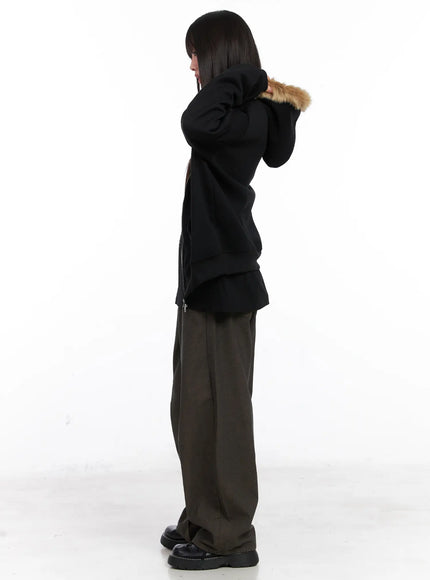 oversized-faux-fur-trim-hoodie-cn521