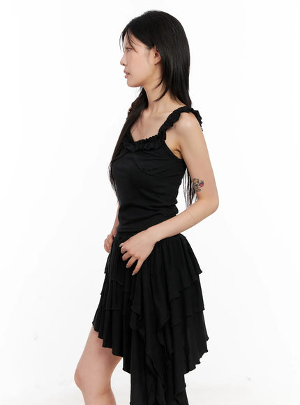 asymmetric-ruffle-dress-cl528