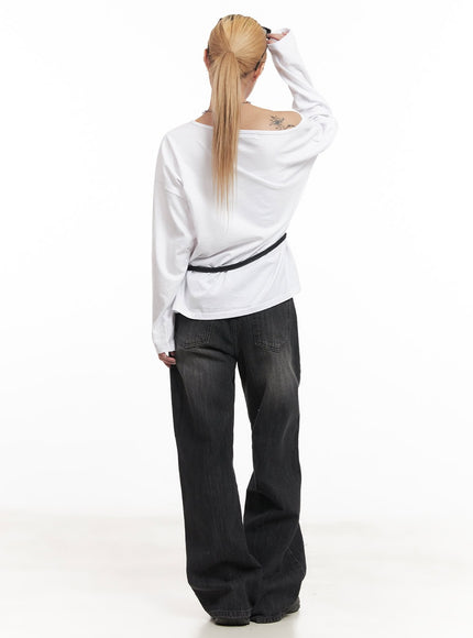 Debby Washed Wide-Leg Jeans CM505