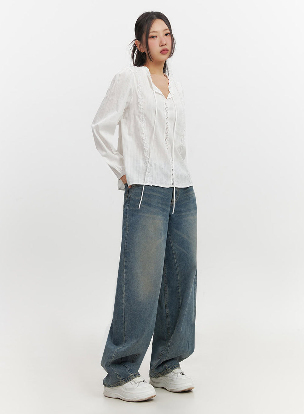 Irene Washed Baggy Jeans IF510