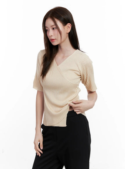 casual-knit-v-neck-tee-cl523