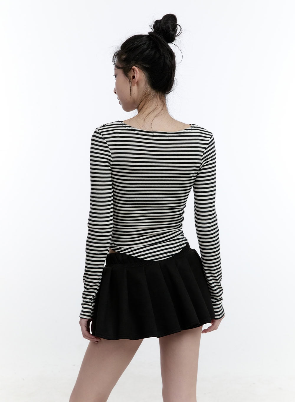 Striped Slim-Fit Buttoned Top CJ522