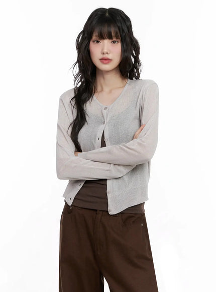 Brown Sheer Cardigan IL531