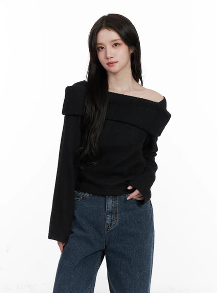 ribbed-off-shoulder-long-sleeve-top-cn527