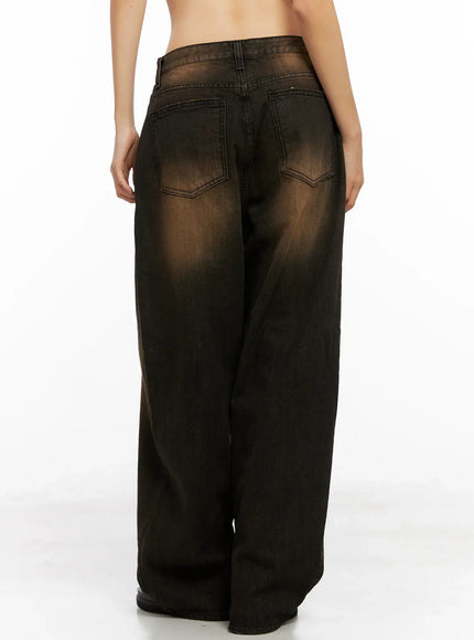 Analia Washed Wide-Leg Jeans CO529