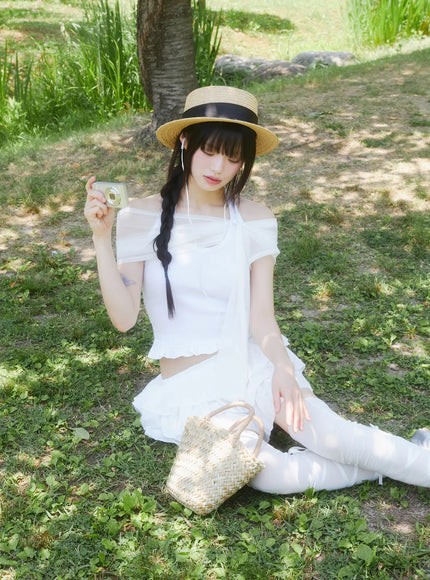 floral-embroidered-ruffle-mini-skirt-cl509