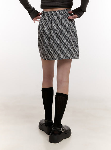 plaid-mini-skirt-cj531