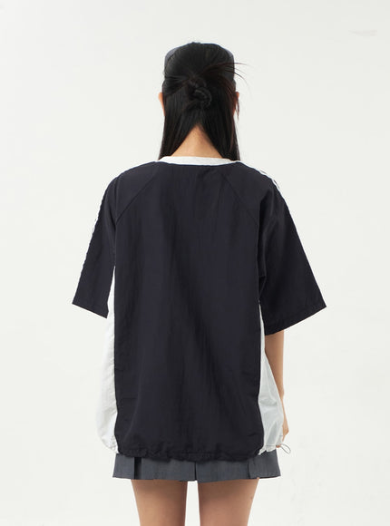 V-Neck Nylon Tee Unisex CA326