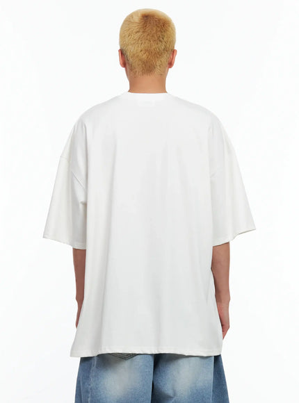 Men's Circle Bolt Oversized Graphic Tee IL514
