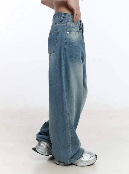 Clar Washed Wide Leg Jeans CA503