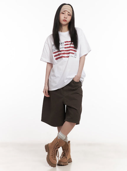 Wide-Fit Cotton Bermuda Shorts CM517